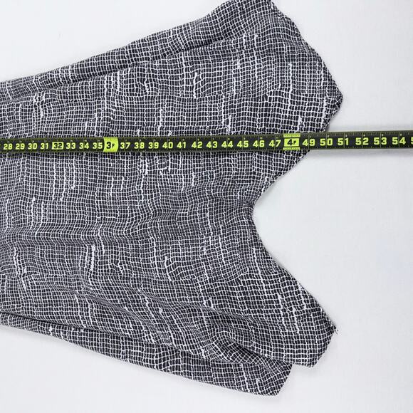 Prana Women's Selene Printed Handkerchief Hem Midi Dress Medium Black - Picture 10 of 13